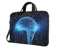 BYPPJGH Intelligenza Artificiale Cervello Del Computer Portatile Borsa A Tracolla Per Gli Uomini Donne Valigetta Messenger Bag W/Strap Maniglia Impermeabile Del Computer Portatile Del Mani, Nero , 14