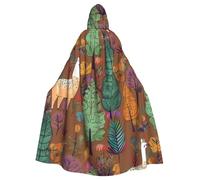 BYPPJGH Mantello con cappuccio per adulti Alpaca nella foresta mantello a lunghezza intera mantello Halloween Natale Cosplay Costume per uomini e donne