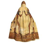 BYPPJGH Mantello con cappuccio per adulti antico egiziano a lunghezza intera, mantello per Halloween, Natale, cosplay, costume per uomini e donne