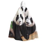BYPPJGH Mantello con cappuccio per adulti baby panda, mantello a lunghezza intera, mantello per Halloween, Natale, cosplay, costume per uomini e donne
