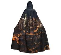 BYPPJGH Mantello con cappuccio per adulti City Seattle, mantello a lunghezza intera, per Halloween, Natale, cosplay, costume per uomini e donne