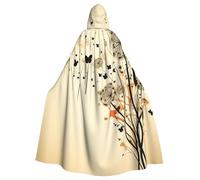 BYPPJGH Mantello con cappuccio per adulti con cuori di tarassaco a lunghezza intera mantello mantello Halloween Natale Cosplay Costume per uomini e donne