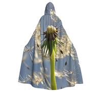 BYPPJGH Mantello con cappuccio per adulti, dente di leone, mantello a lunghezza intera, per Halloween, Natale, cosplay, costume per uomini e donne