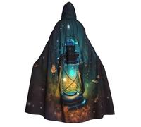 BYPPJGH Mantello con cappuccio per adulti lucciole e lanterna a lunghezza intera, mantello per Halloween, Natale, cosplay, costume per uomini e donne