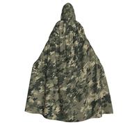 BYPPJGH Mantello con cappuccio per adulti mimetico militare boschi mantello lunghezza intera mantello Halloween Natale Cosplay Costume per uomini e donne