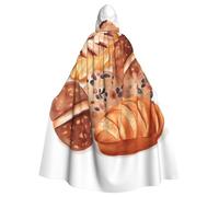 BYPPJGH Mantello con cappuccio per adulti Pane dipinto a figura intera mantello mantello Halloween Natale Cosplay Costume per uomini e donne