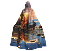 BYPPJGH Mantello con cappuccio per candele per adulti, pietre da meditazione, mantello a lunghezza intera, mantello per Halloween, Natale, cosplay, costume per uomini e donne