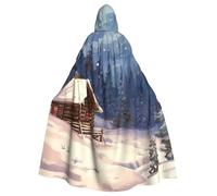 BYPPJGH Mantello con cappuccio per Halloween per capanna adulta nel bosco a lunghezza intera mantello mantello Halloween Natale cosplay costume per uomini e donne