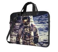 BYPPJGH Noi Astronauta Viaggio Luna Borsa A Tracolla Del Computer Portatile Per Gli Uomini Donne Valigetta Messenger Bag W/Strap Maniglia Impermeabile Del Computer Portatile Sacchetto Del Manicotto
