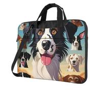 BYPPJGH The Dog Breed Borsa a tracolla per computer portatile per uomo donna borsa a tracolla borsa a tracolla borsa a tracolla impermeabile per laptop, Nero , 13 inch