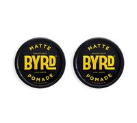 BYRD Matte Pomade 2-Pack - Medium Hold Matte Finish Add Texture and Sculpt Safe for All Hair Types 3.35 Oz Each (Two Pack)