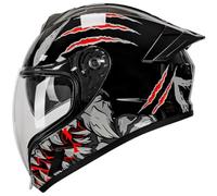 Byroads Casco Integrale Moto Scooter ECER 22.06 Omologato Casco Moto personalità Freddo con Doppia Visiera Anti Nebbia Parasole per Donna Uomo 55~62CM