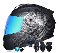 Byroads Casco Moto Integrato Bluetooth Modulare Flip Full Face Apribile con Doppia Visiera Caschi Speaker Integrato Microfono per Risposta Automatica Donna o Uomo Certificazione ECE