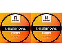 Byrokko, SHINE BROWN Tan Up! Crema abbronzante, acceleratore dell’abbronzatura di qualità, 2 barattoli da 190 ml, per uso con lettino solare o in esterni, ingredienti naturali al 100%