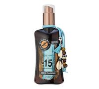 Byron Bay Australia Super olio abbronzante spray SPF 15, abbronzatura rapida e acceleratore dell'abbronzatura con estratto di carota e beta-carotene, protezione UVA e UVB con vitamina E e aloe vera