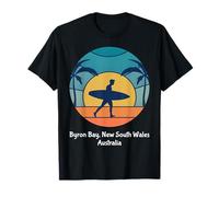 Byron bay Nuovo Galles del Sud Australia Surf Vintage Surfer Maglietta