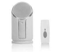 Byron Sentry BY301 - Kit campanello wireless portatile extra forte, 100 m, con allerta stroboscopica opzionale e 8 suoni