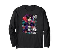 Byronic Hero Red Flag Dark Academia Literature Maglia a Manica