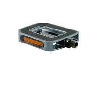 BySchulz Pedali Flat M.1 View in Alluminio E-Bike Ready con Riflettori Grigio