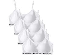 Bysion Reggiseni Sportivi in Cotone per Ragazze Sportivo Intimo da Allenamento Senza Cuciture con Fisso Torace Imbottito e Regolabili Spallacci per 10-18 Anni