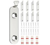 BYSMAH Ganci resistenti per quadri, confezione da 8 ganci da parete per specchi, tra cui viti e tasselli solidi per pareti e cartongesso, fino a 40 kg, kit invisibile per appendere quadri, specchi