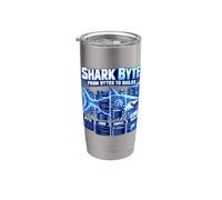 Byte di squalo da byte per costruire codifica informatica Tech Bicchiere termico in acciaio inox doppia parete