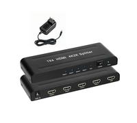 Bytecc - Splitter HDMI 2.0 HDCP 2.2, 4 porte, 4 K, 60 Hz, 4:4:4, HDMI Splitter 1 in 4 uscite, 4 uscite HDMI - Splitter porta HDMI