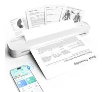 ByteCintia Stampante Portatile A4 ST80, Termica Senza Inchiostro, Bianco | Formati Compatibili A4 A5 B5 & Letter, USB & App per iOS Android PC Mac Laptop, Per Smart Working Ufficio Viaggio Auto