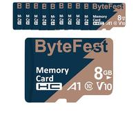 ByteFest Confezione da 30 schede micro SD da 8 GB, classe 10, con adattatore 30, MicroSDHC A1 C10 V10, scheda di memoria TF per lettore MP3 MP4, lettore e-reader, lettore multimediale in streaming,