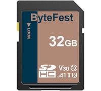 ByteFest Scheda SD 32GB SDHC UHS-I Memory Card - Classe 10, U3, V30, Schede SD Full HD Video per Macchina Fotografica, Fotocamere Digitali, DSLR, Videocamera