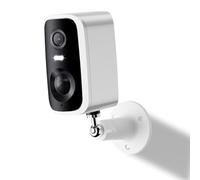 Bytelink Telecamere di sicurezza wireless per esterni, 2K batteria con rilevamento del movimento, sirena con faretto, allarme, sorveglianza WiFi, telecamera per interni, visione notturna a colori