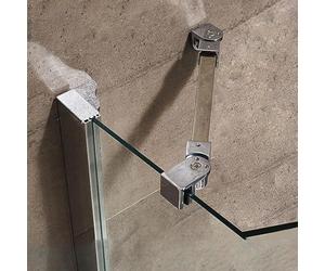 ByteRunning Barra di Supporto per Schermo Doccia,Barra stabilizzatrice per Box Doccia,Barra di Supporto Fissa per Pannello Doccia da Parete a Vetro,Acciaio Inox,per docce,Cabina Doccia,Vetro Doccia