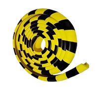 ByteRunning Protezioni Murali Giallo/Nero in Schiuma Adesiva A Forma di L,5m Strisce Anticollisione Giallo-Nere,Smorzamento,Autoadesivo,per Colonne di Parcheggio e Sicurezza in Garage