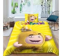 BYTUGI Set Copripiumino Per Bambini, Set Di Biancheria Da Letto Per Stampa Di Oddbods Con Federa Per, Decorazione Della Camera Da Letto Delle Ragazze Dei Ragazzi Single（135x200cm）