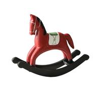 Byuexhp Cavallo a dondolo vintage, statuetta realistica intagliata a mano, accessorio per la casa, per amici, studenti, adulti, uomini, donne, casa, ufficio, studio