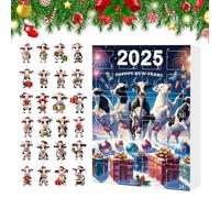 Byuexhp Conto alla rovescia di Natale | Calendario con motivi di Natale animali fino alla festa - Decorazione natalizia per albero donne bambini uomini ufficio ragazze adulti festa