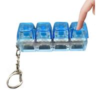 Byuexhp Keyboard Fidget, giocattolo trasparente con clicker, fidget per adulti, bambini, famiglia, viaggi, zaino, ufficio, scuola, casa