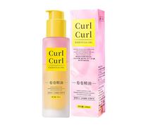 Byuexhp Olio per capelli ricci, protezione dal calore da 100 ml e balsamo anti-, olio per capelli leggero, per la definizione e lo styling per donne, uomini, figlie