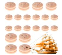 Byuexhp per pulegge in legno, modello navale, puleggia, kit con di puleggia riutilizzabili, 20 di legno, per barche a vela portatili per uomini, donne