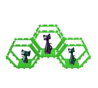 Byuexhp Supporto per Esposizione,Rialzo Esagonale per Figure da 3 Pezzi - Espositore Per Collezionabili Figure Anime | Per Il Montaggio La Conservazione Il Tavolo Da Soggiorno I Collezionabili I