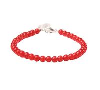 BYUK Bracciale Donna,7 Chakra Eleganti Unisex Perline Di Giada Rossa Naturale Regolabile Bracciale Con Chiusura A Moschettone Braccialetto Fortunato Carino Regalo Di Gioielli Per Coppie Delicate
