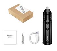 BYUTFA_1Set Cacciavite Elettrico Ricaricabile di Tipo C Cacciavite Piccolo a Doppio Uso Kit Trapano Avvitatore a Batteria da 3,7 V