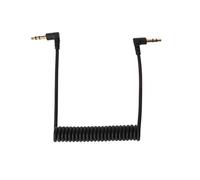 BYUTFA Cavo AUX per Auto Audio Stereo a Molla 3,5 mm ad Angolo retto da 90 Gradi Maschio a Maschio