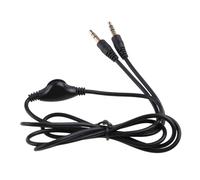 BYUTFA Cavo di prolunga Audio per Cuffie Stereo da 3,5 mm Maschio a Maschio con Controllo del Volume Cavo di prolunga Nero Resistente all'Usura