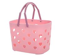 BYUTFA Cestino portaoggetti Cestino portaoggetti in plastica con Manici Cestino per Doccia Cavo con Fori Organizer per Bagno Tote Borsa da Toilette Cestino