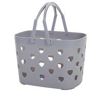 BYUTFA Cestino portaoggetti Cestino portaoggetti in plastica con Manici Cestino per Doccia Cavo con Fori Organizer per Bagno Tote Borsa da Toilette Cestino