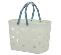 BYUTFA Cestino portaoggetti in plastica con Manici Cestino per Doccia Cavo con Fori Organizer per Bagno Tote Borsa da Toilette