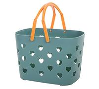 BYUTFA Cestino portaoggetti in plastica con Manici Cestino per Doccia Cavo con Fori Organizer per Bagno Tote Borsa da Toilette