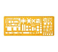 BYUTFA Modello Righello Modello architettonico Professionale Disegni di Righello Fornitura di Strumenti di misurazione Stencil