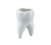 BYUTFA Portaoggetti Portapenne in Ceramica a Forma di Dente Divertente organizzatore da scrivania per Bambini Portamatite Carino per Adulti Portapenne Contenitore Unico